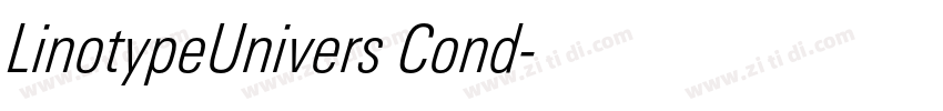 LinotypeUnivers Cond字体转换
